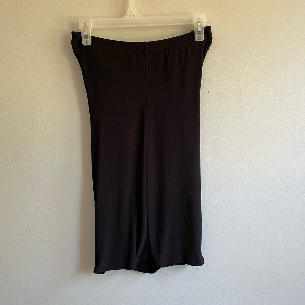 TABOO BLACK STRAPLESS DRESS CLEAR BEADWORK FRONT SHIRRING STRETCH - Picture 4 of 9